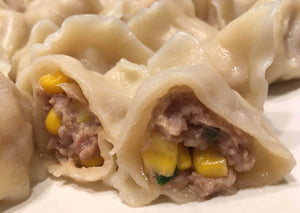 冷凍黃玉米豬肉水餃 Frozen Yellow Corn and Pork Dumplings 3lbs